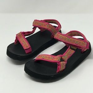 Kids Teva Girls Aztec Sandles Youth Size: USA 1—FP1021A—Pink